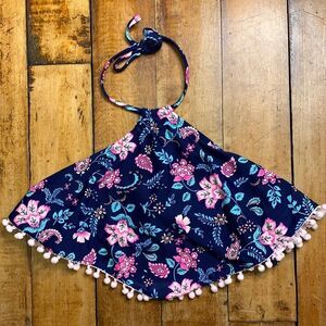 Swim top Gossip girl floral halter swim top bikini summer beach vacation